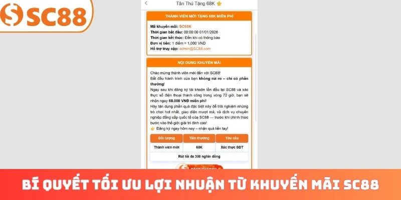 Bí quyết tối ưu lợi nhuận từ khuyến mãi SC88